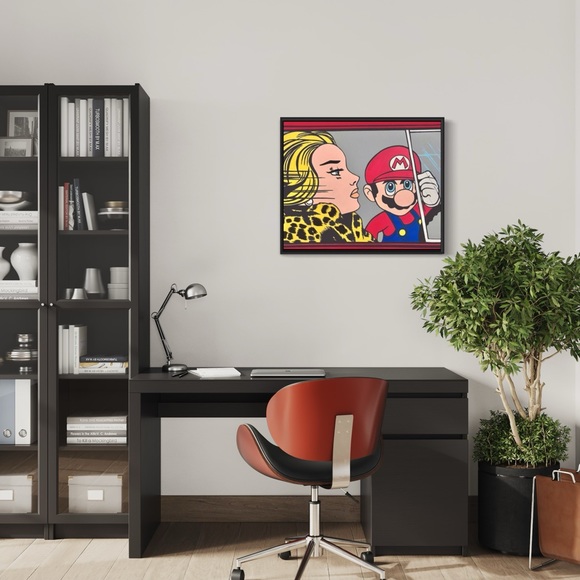 13x18 PRINT POP ART high resolution MARIO BROS “in the car” roy lichtenstein - Picture 6 of 9